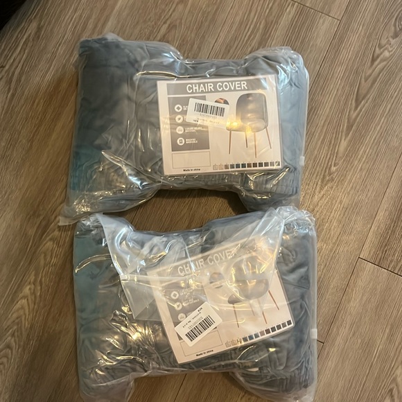 Blue chair covers 8 in total - Picture 2 of 4